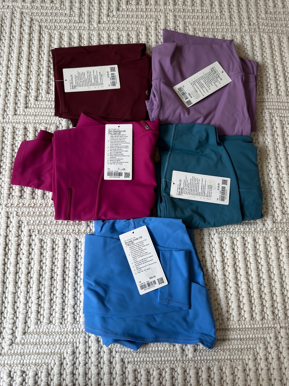 NWT Lululemon Size 14 Legging Bundle Lot